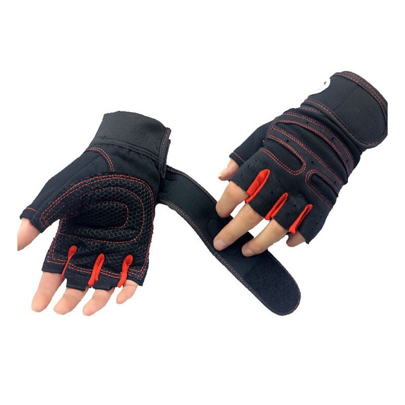 Handsker til Fitness - Halvfinger, Vægtløftning, Kropstræning, Sport, Fitness - Størrelse M, L, XL