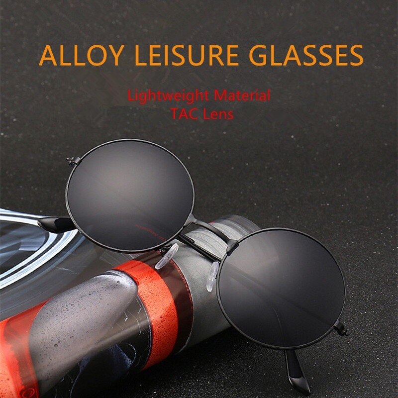 Solbriller runde polariserede briller mænd kvinder fiskebriller solbriller camping vandring kørsel briller sport solbriller  uv400