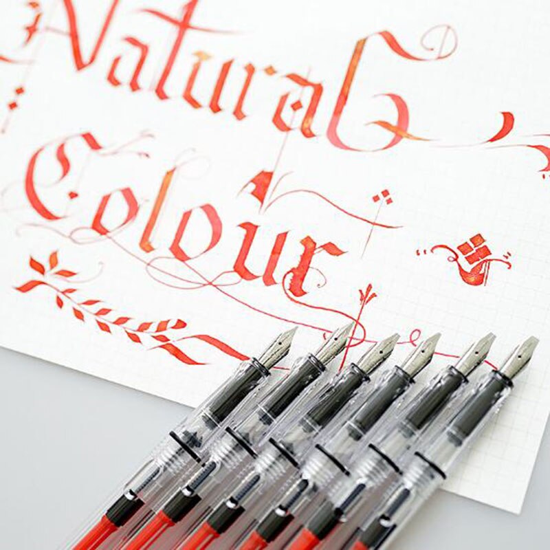 Stylo parallèle, style gothique, calligraphie anglaise, stylo tibétain, avec pôle Transparent, style Art à tête plate