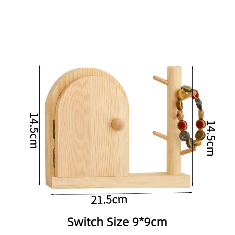 Wooden Switch Sticker Room Wall Stickers Decor Switch Stickers Room with Key Bracket Socket Panel Protection Cover: Switch Stickers B