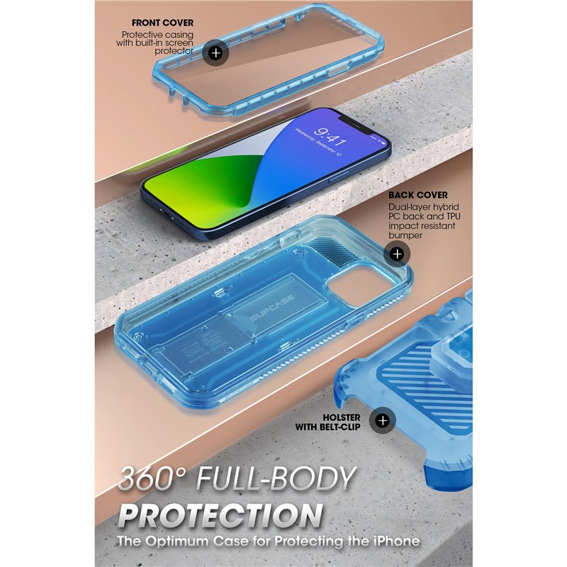 Voor Iphone 12 Case 12 Pro Case 6.1 ") supcase Ub Pro Full-Body Robuuste Holster Cover Met Ingebouwde Screen Protector & Kickstand