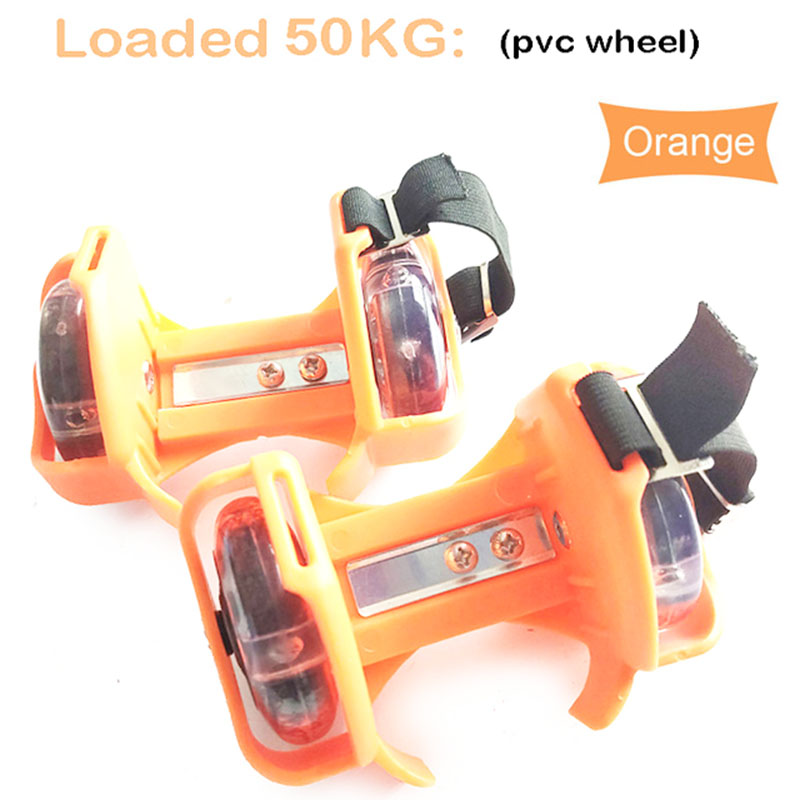 Bunte blinkende Rolle skaten schuhe LED licht wirbelwind Rolle Blitz-Rad ferse einstellbare rollen skaten schuhe für mädchen Art: Orange