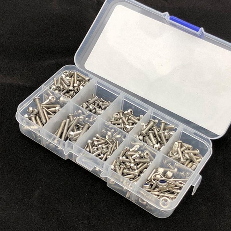 Screw Kit With Box For Simulation Remote Climbing Car Car Screw Stainless Steel Screws Box Repair Tool Kit Suitable For Traxxa