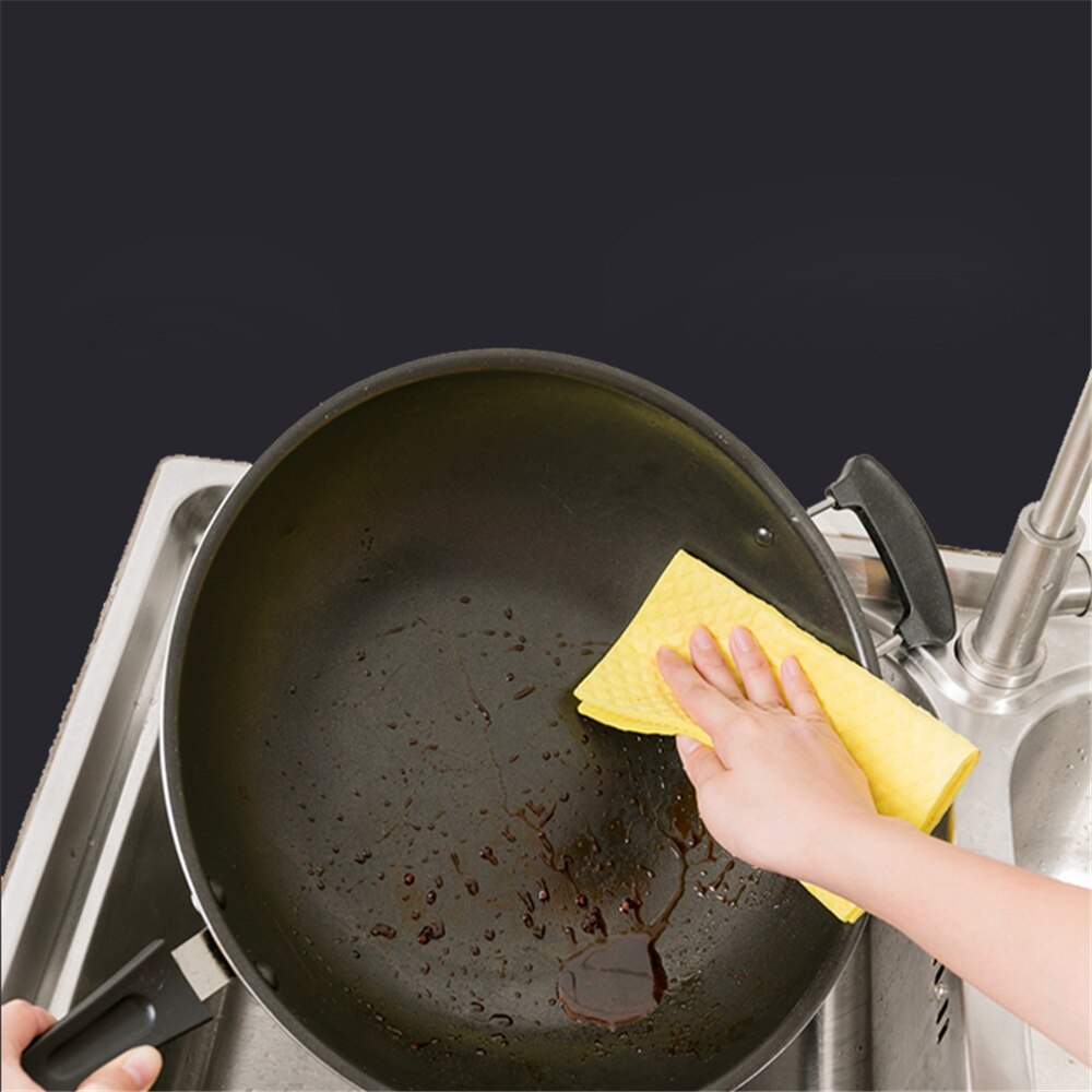 Kitchen rag cellulose sponge cloth super absorbent water absorbent 10Pcs can be reused with good cleaning effect