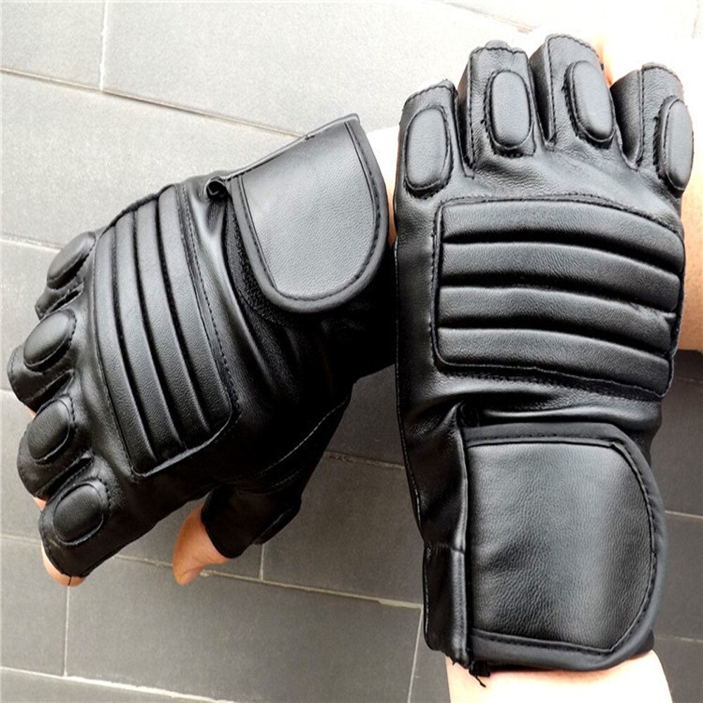 Men Winter Leather Motorcycle Sports Outdoor Protection Gloves Men Winter Gloves handschoenen guantes mujer: Default Title