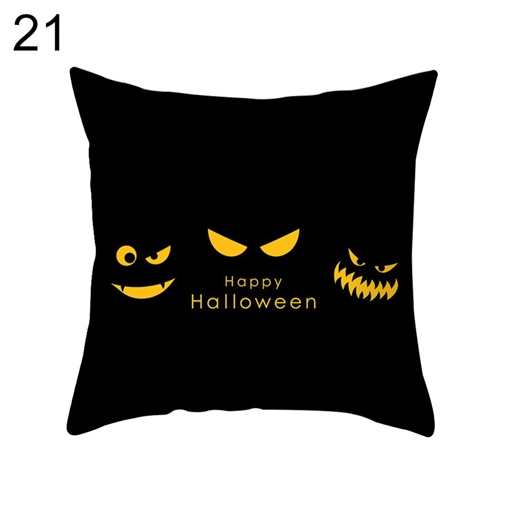 1pc sjove halloween græskar spøgelse flagermus trick or treat pudebetræk pudebetræk stribet geometrisk pudebetræk kussen sofa indretning: 21