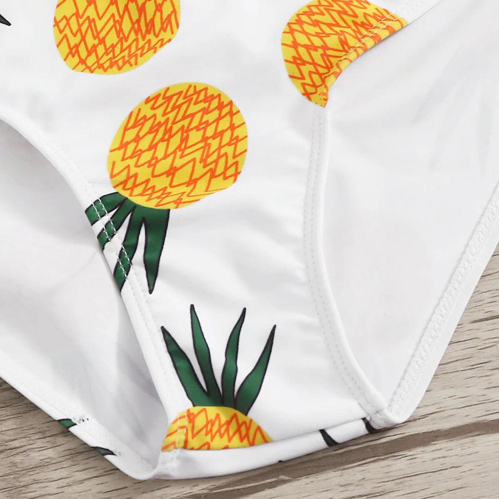 Traje de baño de dos piezas con estampado de sandía y frutas para mujer, traje de baño con efecto push-up para