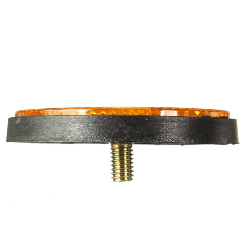 2 pièces 2 pouces rond rouge et Orange réflecteurs universels pour moto vtt vélo Dirt Bike