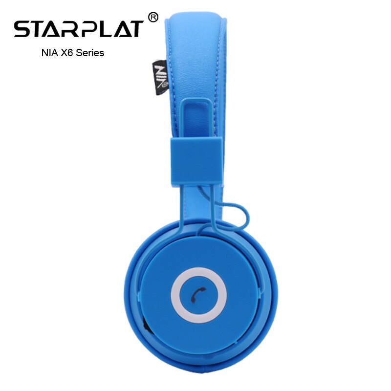 NIA X6 Wireless Bluetooth Headphones with Mic Stereo Bluetooth Headset Support TF Card FM Radio Sport Earphone: blue