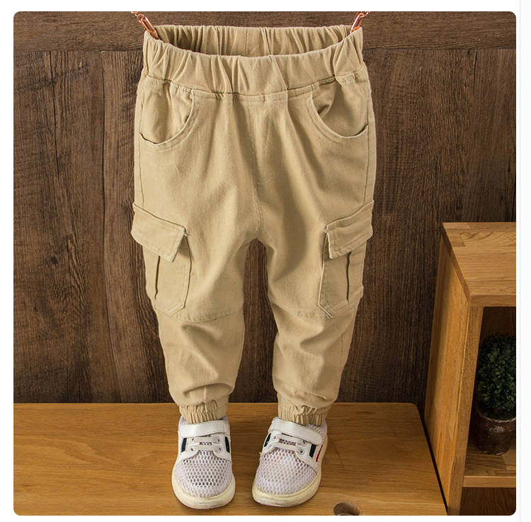 Baby Jongens Broek 3-11years Oude Grote Zakken Cargo Broek En Najaar Kinderen Broek Katoenen Broek 3 Kleuren Peuter broek