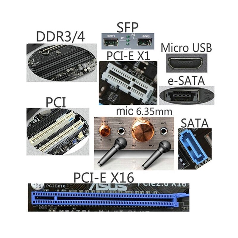 Slot Dust Plug Desktop Board Dust Plug Silicone Interface Case Anti-Oxidation Rust Motherboard Anti-dust Cover Dustproof Plug