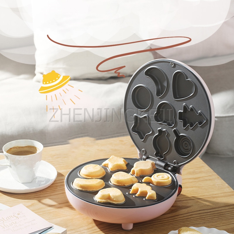 Electrical Household Cartoon Cake Machine Mini Cake Machine Non-Stick Model Pink Cute Double-Sided Constant Temperature Baking