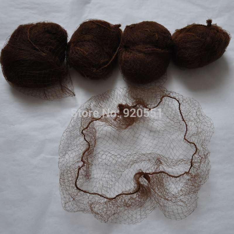 100pcs Dark Brown Color 20 Inches 5mm Mesh Nylon Net Ballet Hair Styling Hairnet Invisible
