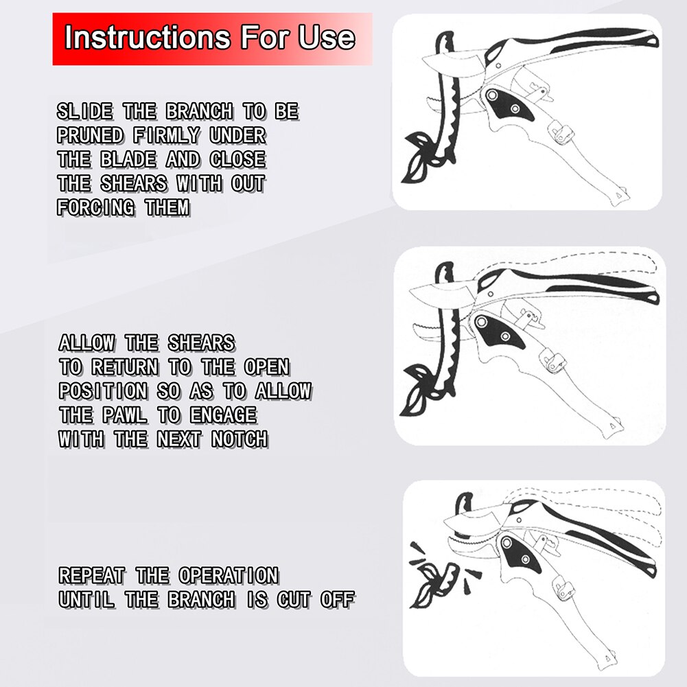 Flower Scissor Tool Garden Tools Ratchet Plant Trim Horticulture Hand Shear Orchard Pruning Pruner Cut Shrub Garden Tree Tools