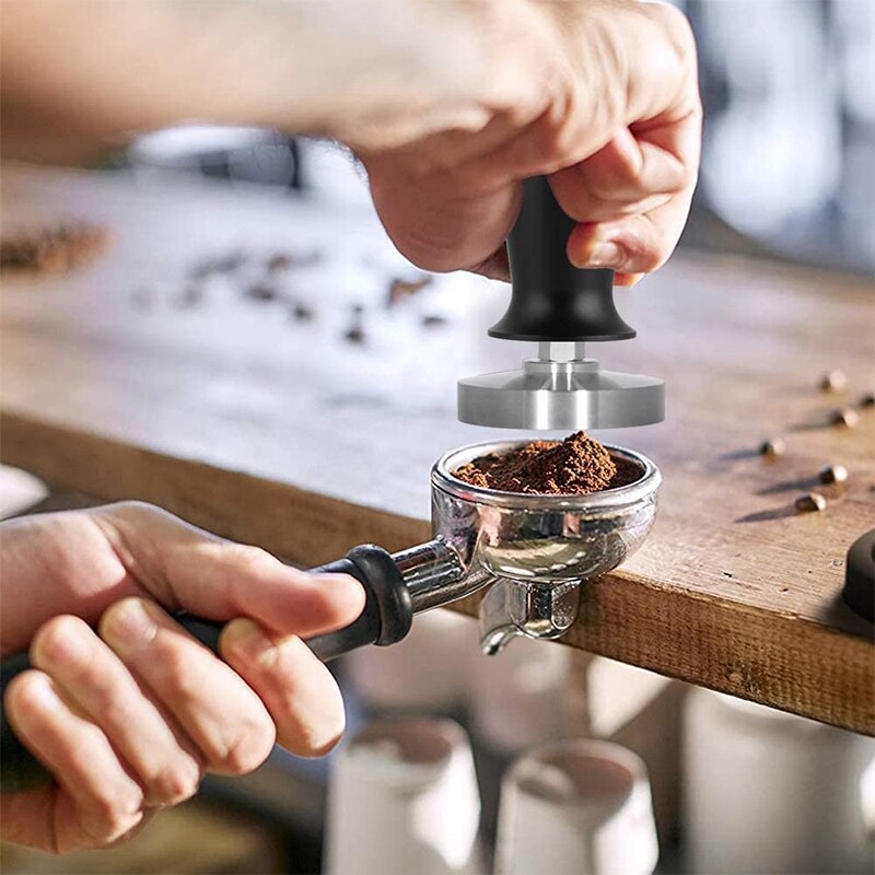Koffie Tamper Koffie Presser Coffeeshop Levert Met Siliconen Tamper Mat Roestvrij Staal Koffie Sabotage 51Mm