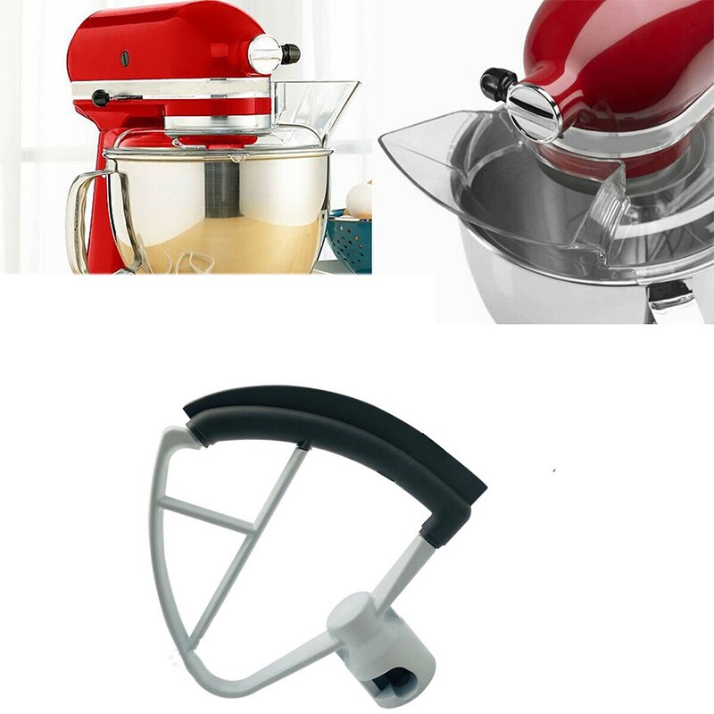 Gießen Schild & biegen Rand Schläger/Stand-Rührgerät Teile für KitchenAid 4,5-5 Qt mit biegen Rand Schüssel schaber