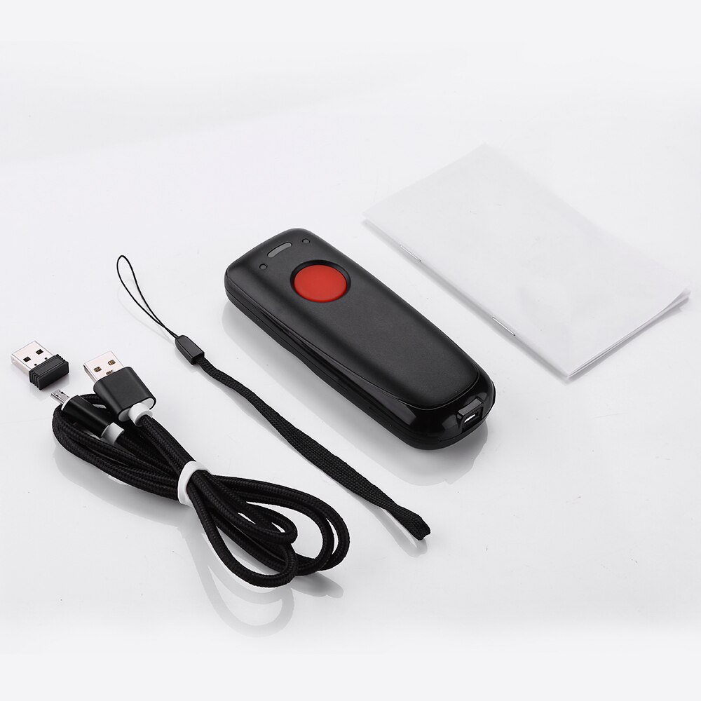 Eyoyo EY-004A 1D 2D QR Wireless Bluetooth Barcode Scanner Portable Reader Red Light CCD Bar Code Scanner for Ios Android Windows