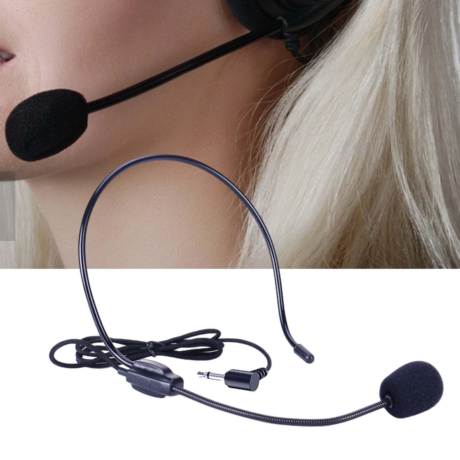 Wired Microphone Headset Headband Multipurpose Headworn Mic Systems for Fitness Instructor Seniors Speaking Singing Tour Guides
