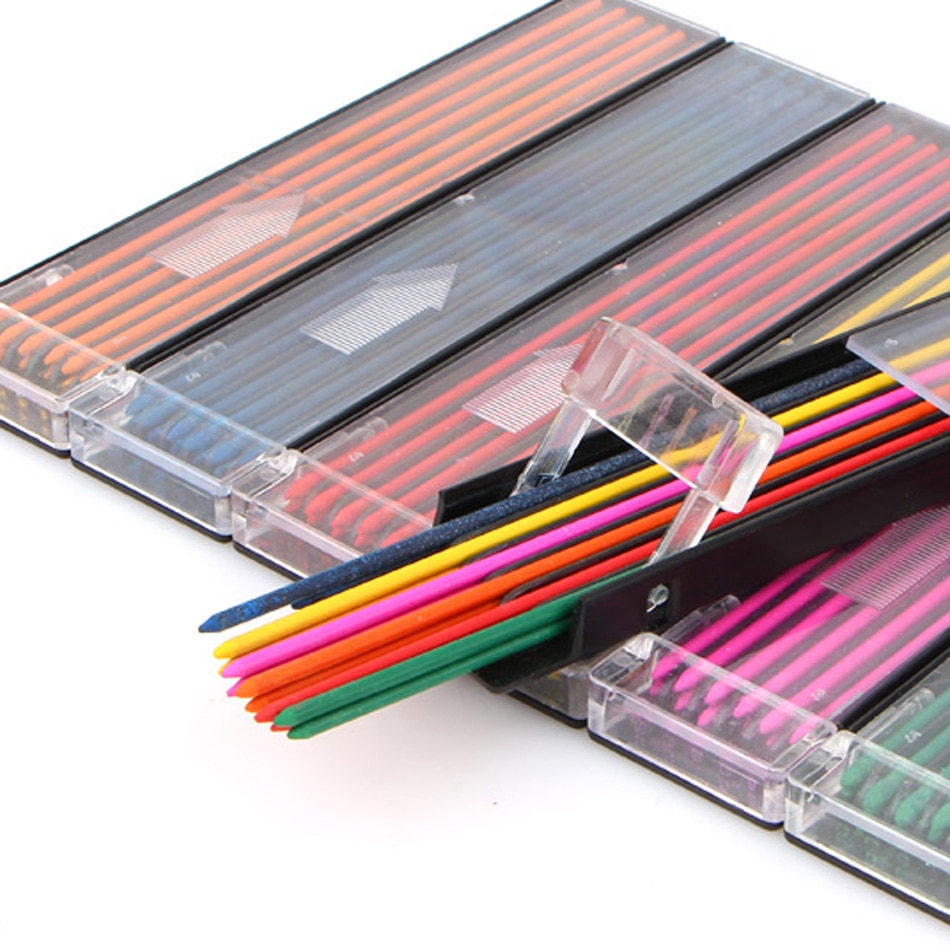 Cute Mechanical Pencil 2.0 mm Automatic Pencil Color Lead Refill for Writing Drawing School Supplies Stationery