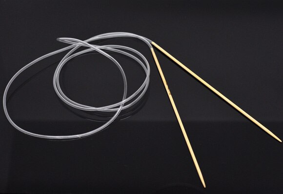 2.25mm runde strikkepinner i naturlig bambus gensergarn for veving av myke tube heklenåler sett gjør-det-selv-verktøy 120cm lange , 1 pc