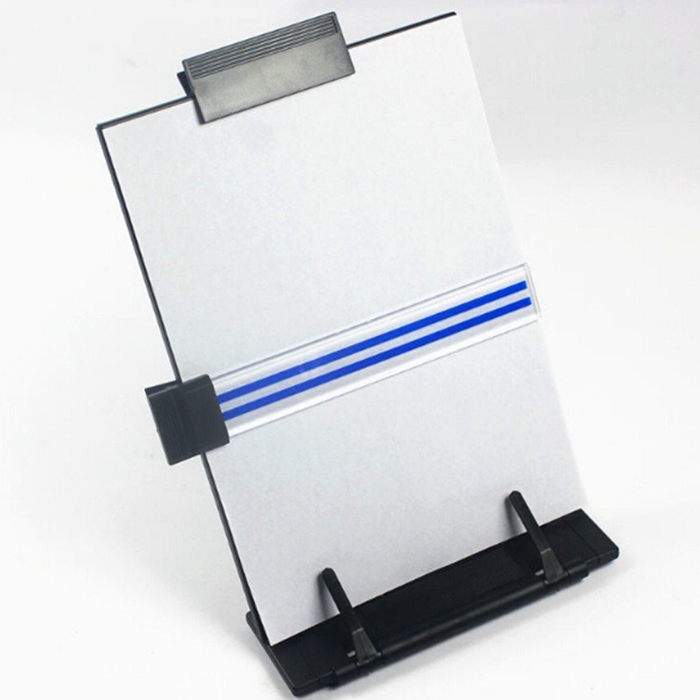 A4 7 Adjustable Positions Black Metal Desktop Document Book Holder,document Holders with Interlaced Feet