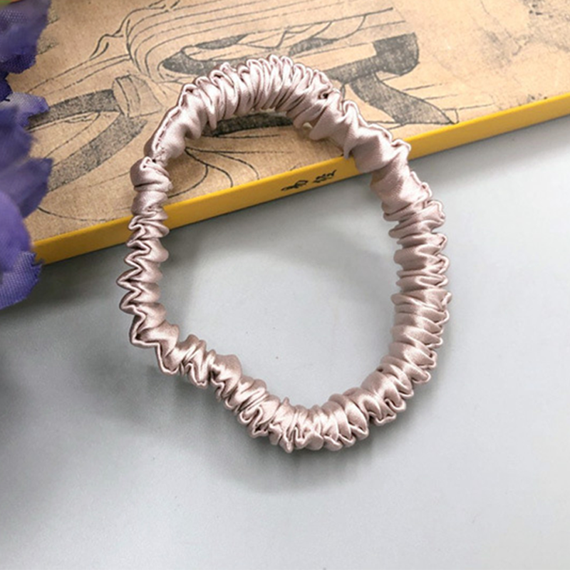 Silk Women's Hair Scrunchie Hairband 1cm wide Elastic Band Ponytail Holder Hair Accessories: Desert Camouflage