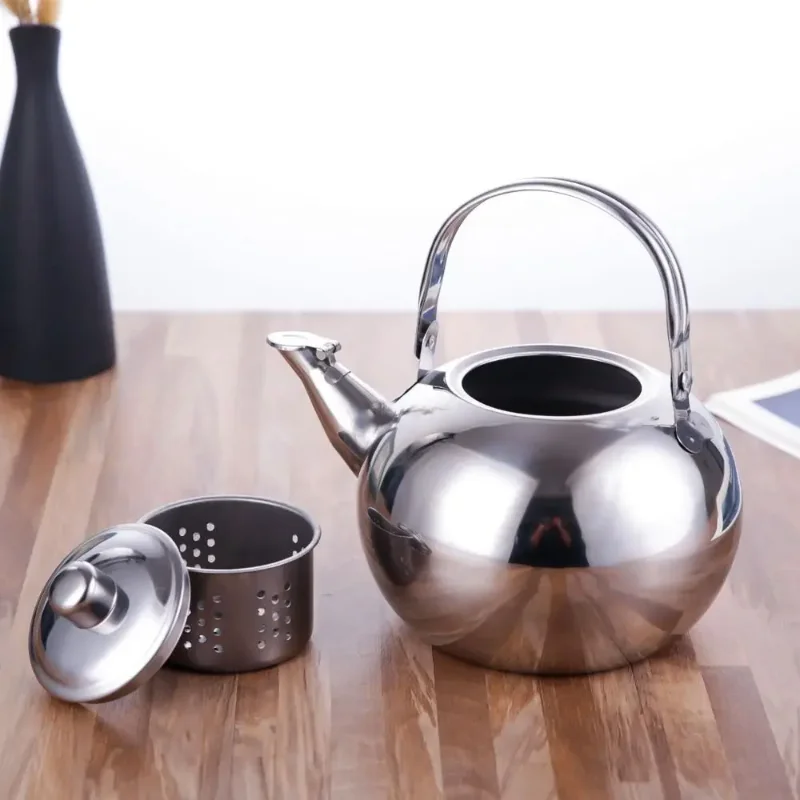 Bollitore per acqua in acciaio inossidabile Teiera con filtro infusore Bollitore per caffè verde Oolong Tè brocca casa ufficio Tè caffè utensili Pentole