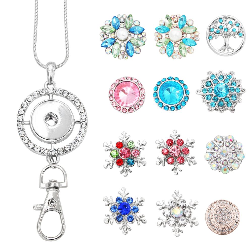 Idclip Schlüsselband Halfter Ich würde Abzeichen Eule schnappen Schmuck Rosa Reize Anhänger Clip Bling Halskette Frauen Büro zubehör