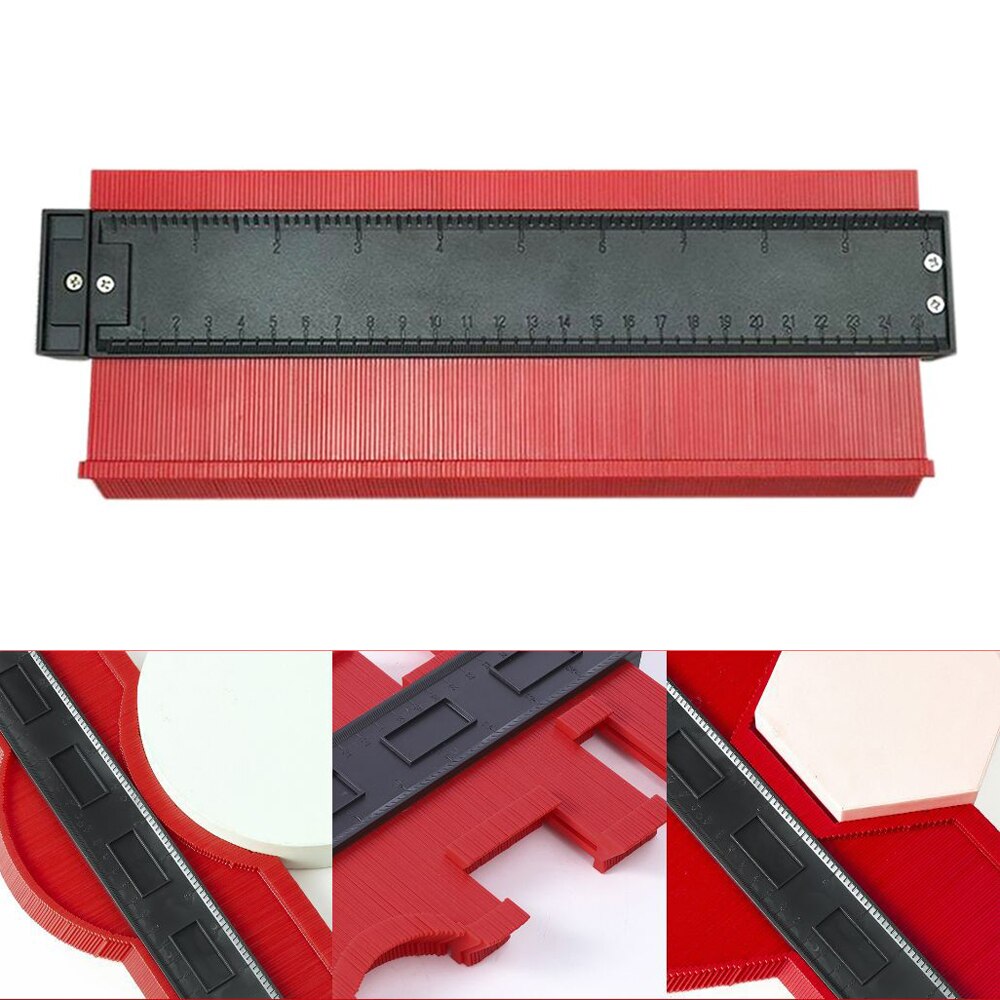 10-Inch Profiling Gauge Contour Gauge Wheel Multi-Angle Irregular Measuring Contour Ruler Tile Edge Forming Measuring Ruler