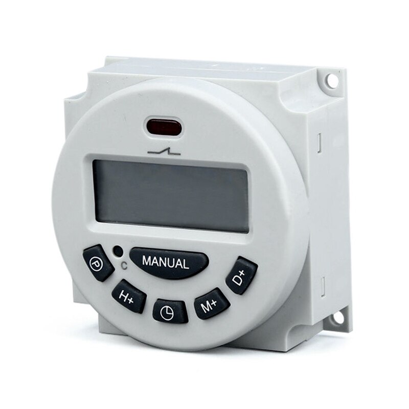 Mini Digital Time Programmable Switch 12V/24V/220V LCD Power Programmable Relay Timer For Household Appliances Automatic Control: 12V
