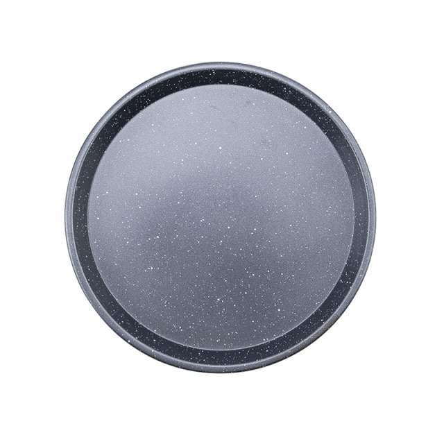 Plaques rondes de pizza 4 taille,mettre au Four en acier de carbone , Revêtement en marbre,Épaisseur 0,6 mm: 8 inch