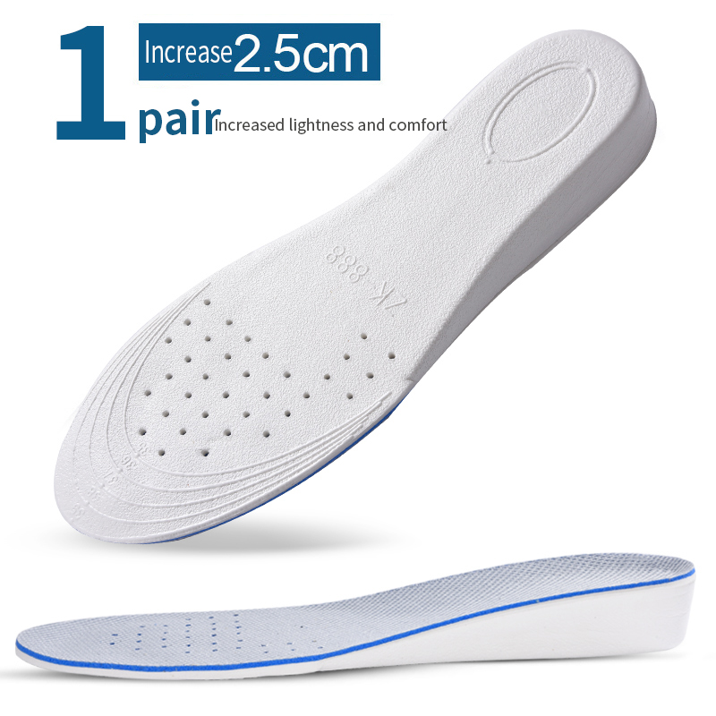 Height Increase Insoles for Women Men Invisiable Boost 1.5-3.5cm Breathable Orthopedic Elevator Insoles Shock Absorption Pads: GRAY / 0