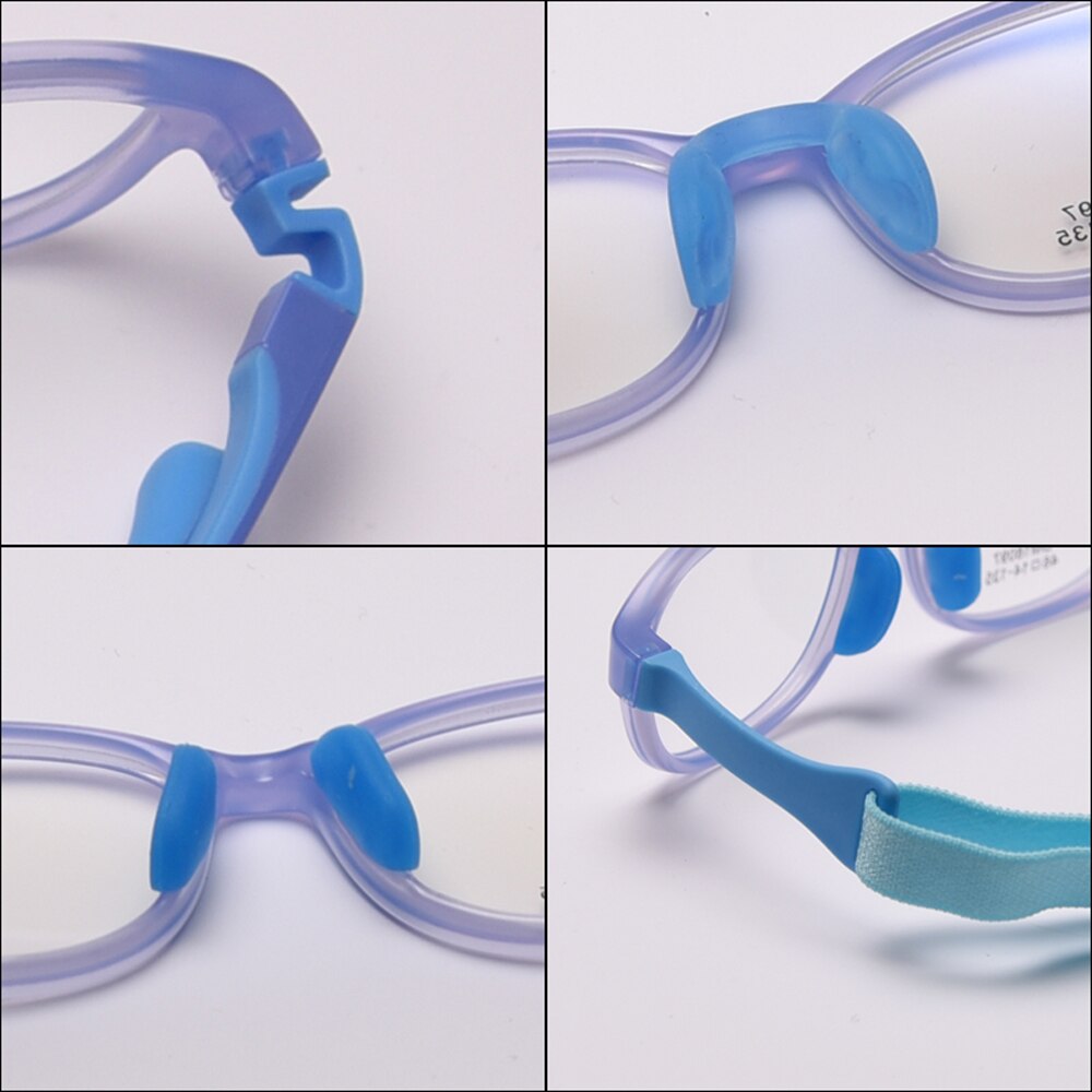 Peekaboo silicone square glasses for kids TR90 frame blue pink girl optical glasses frame for children accessories for students