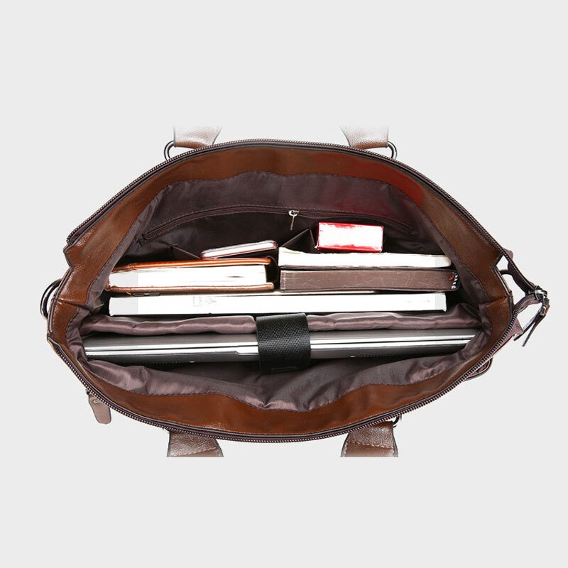 Retro tas schoudertas heren aktetas grote capaciteit zakelijke documenten messenger bag handtassen man crossbag voor computer laptop