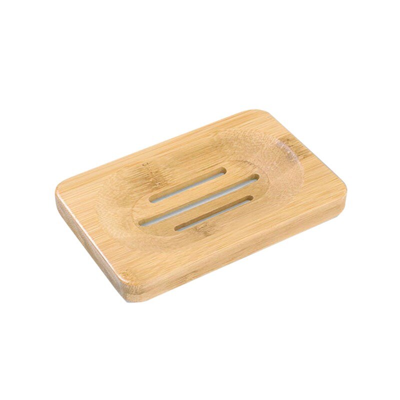 Bandeja de madera de bambú Natural para jabón, jabonera de baño portátil, escurridor, plato de rejilla para jabón, 1 unidad: 1