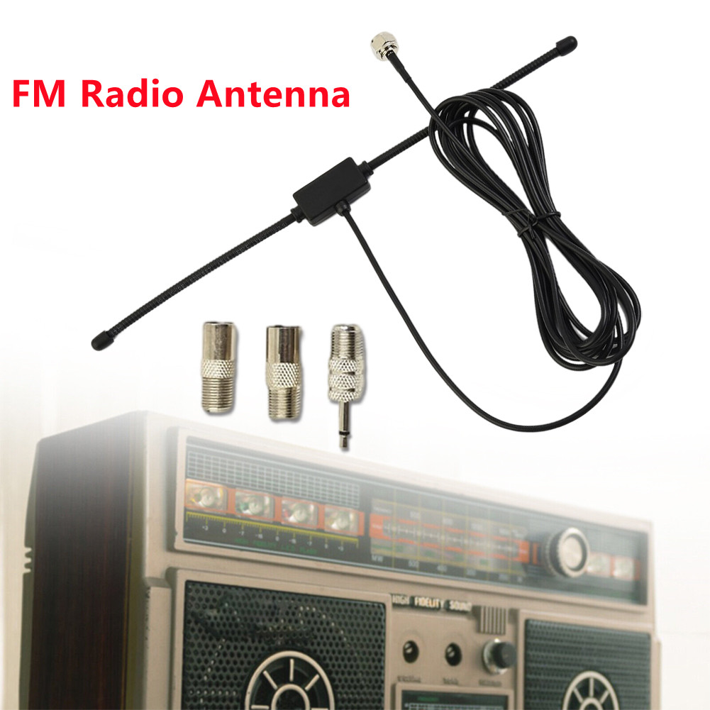 Dab Fm Radio Antenne Fm Dipool Antenne Audio Stekker Connectoren 75 Ohm Zelfklevende Wandmontage Voor Stereo Ontvanger