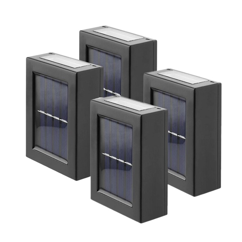 4pc solar led vegglampe utendørs vanntett vegglampe lys opp og ned hage husholdning dekorativ belysning lampe