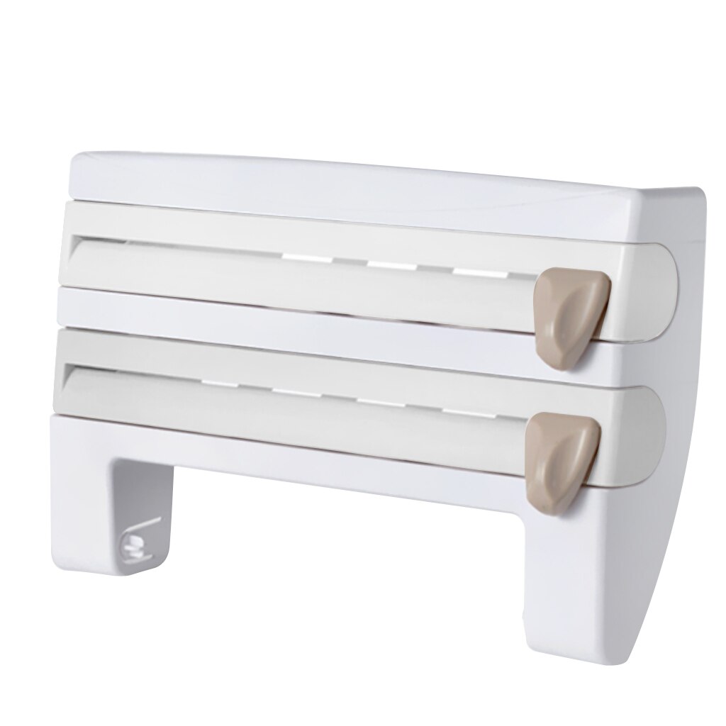 Kitchen Roll Dispenser Cling Film Tin Foil Towel Holder Rack Wall Mounted