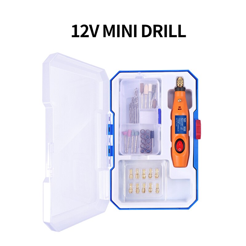 12V Elektrische Mini Boor Dremel Molen Graveren Pen Mini Boor Elektrische Rotary Tool Slijpmachine Dremel Accessoires JD5208