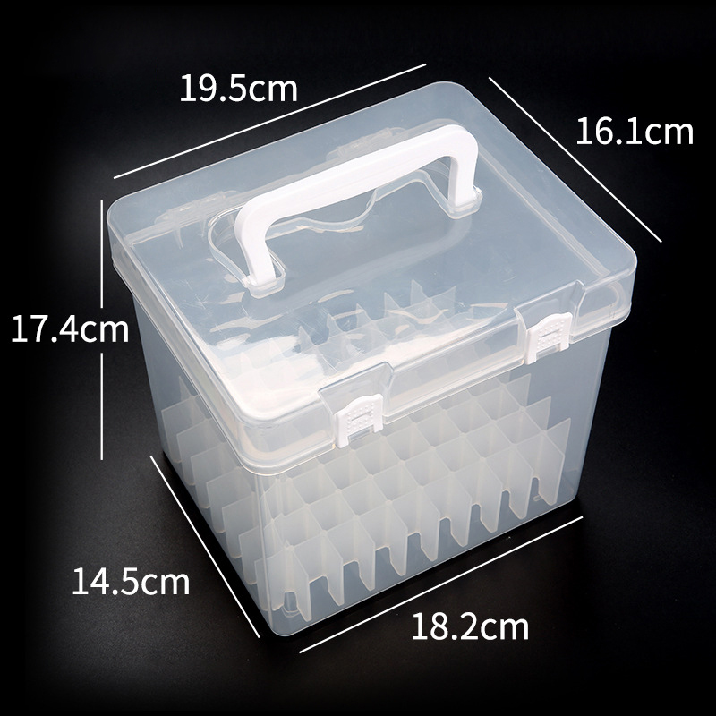 Estuche de plástico transparente para rotuladores, caja organizadora de almacenamiento para marcadores de bocetos de pintura, se adapta a rotuladores de hasta 18mm: YELLOW