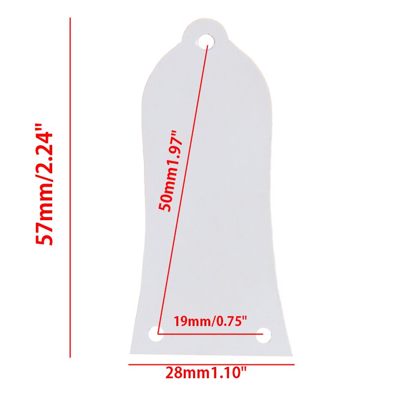 3 Holes Bell Shape Plastic Bell Style Electric Guitar Truss Rod Cover