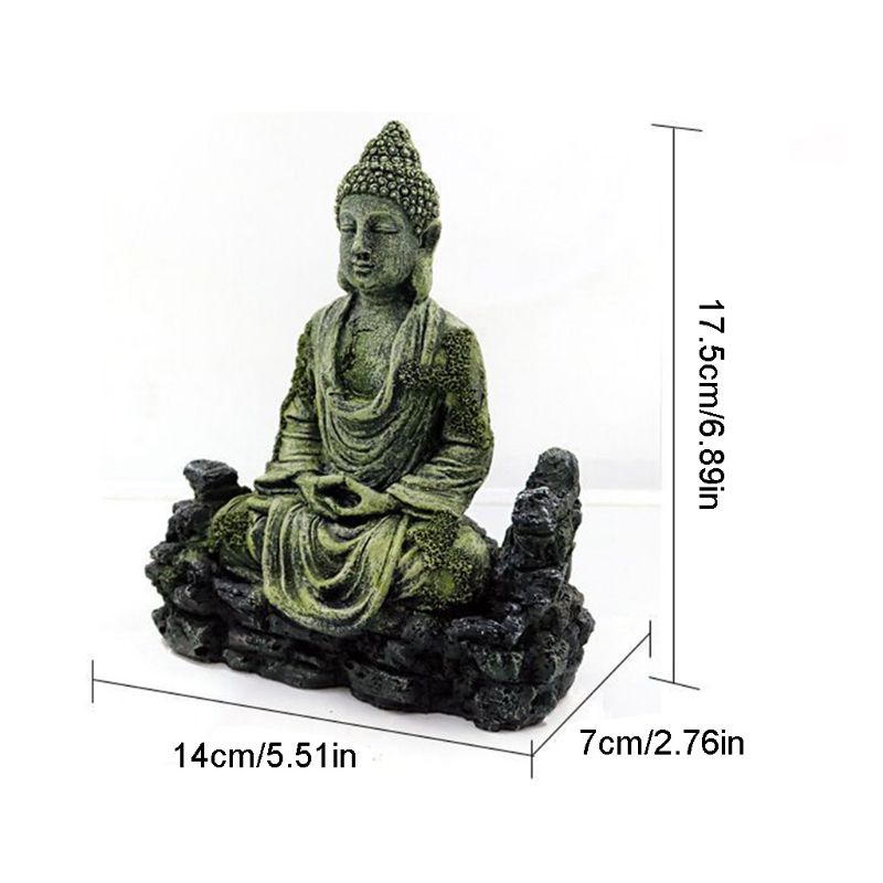 neue Harz Alte Nachahmung Buddha Statue Ruinen Aquarium Ornament Aquarium Dekor