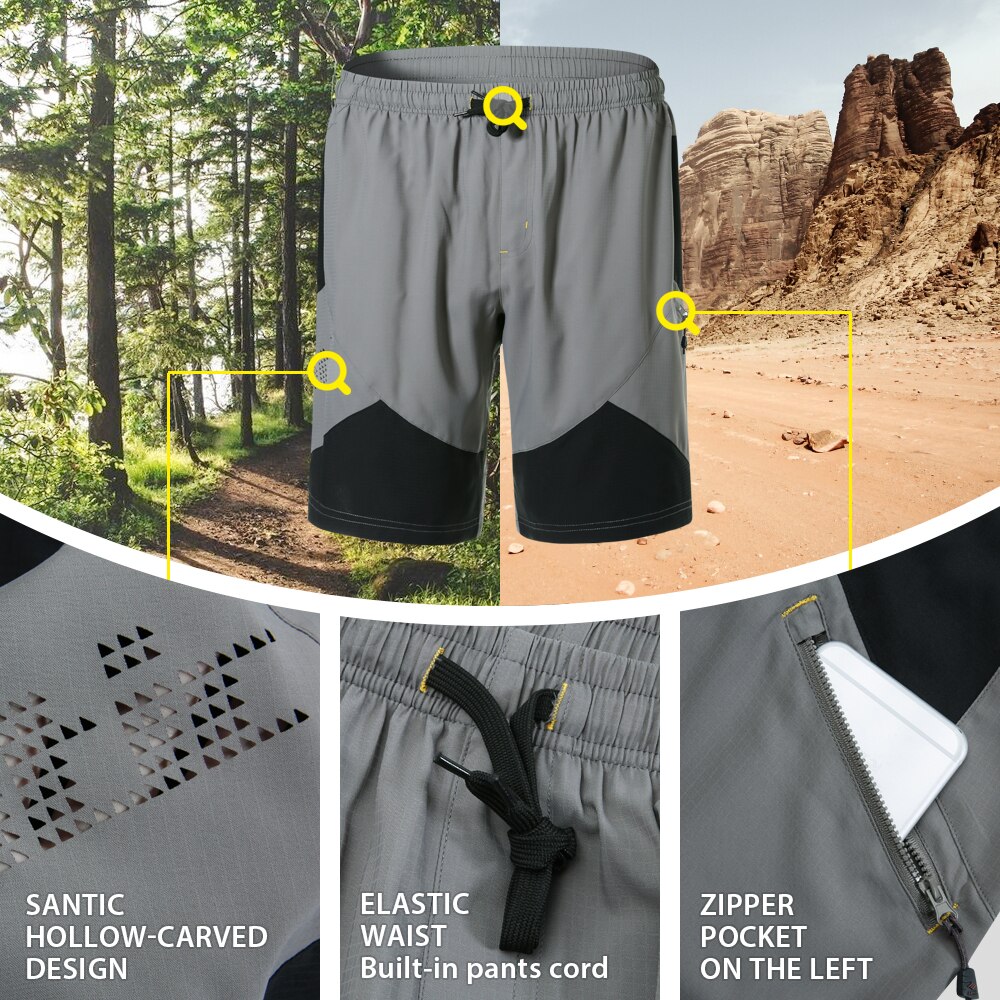 Santic Mannen Fietsbroek Quick Dry Zomer Losse Leisure Fiets Korte Broek Road Mountain Outdoor Fiets Shorts Aziatische Grootte