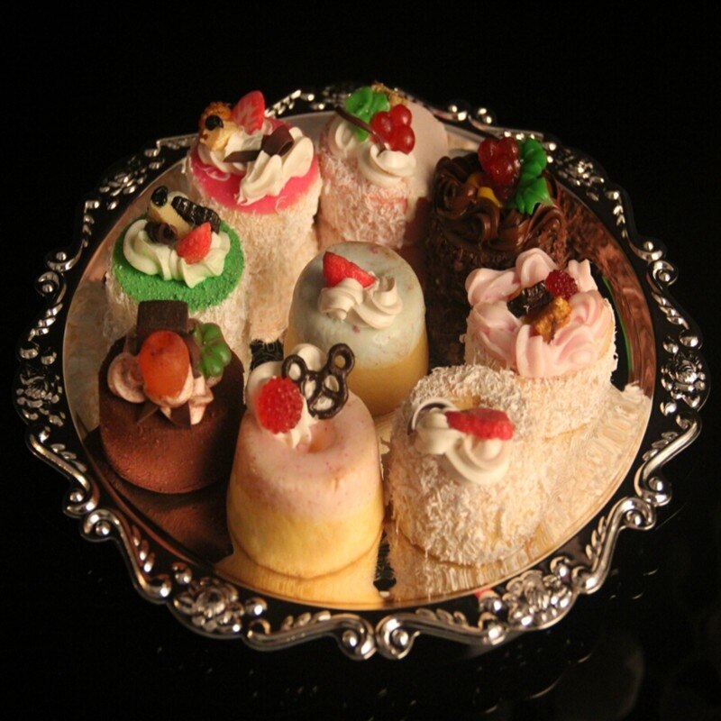 Barock lättnad efterrätt frukt muffins kaka stativ tallrik frukt bricka pall dekoration bröllopsfest rätter & tallrikar