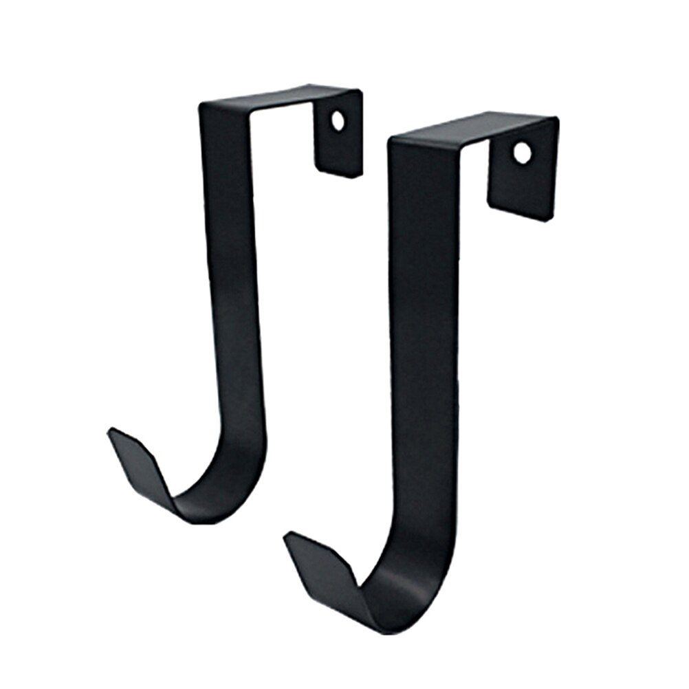 4 pçs soco livre porta de volta ganchos de ferro arte chave saco gancho titular casaco gancho de armazenamento de mercearia gancho para casa sala estar preto a30: 2pcs
