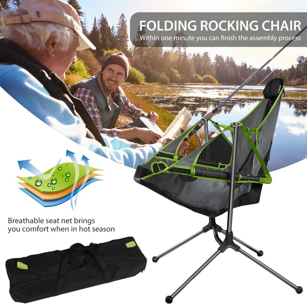 Chaise pliante de Camping pêche pique-nique, siège d'extérieur avec oreiller, siège d'extérieur voyage pêche pique-nique