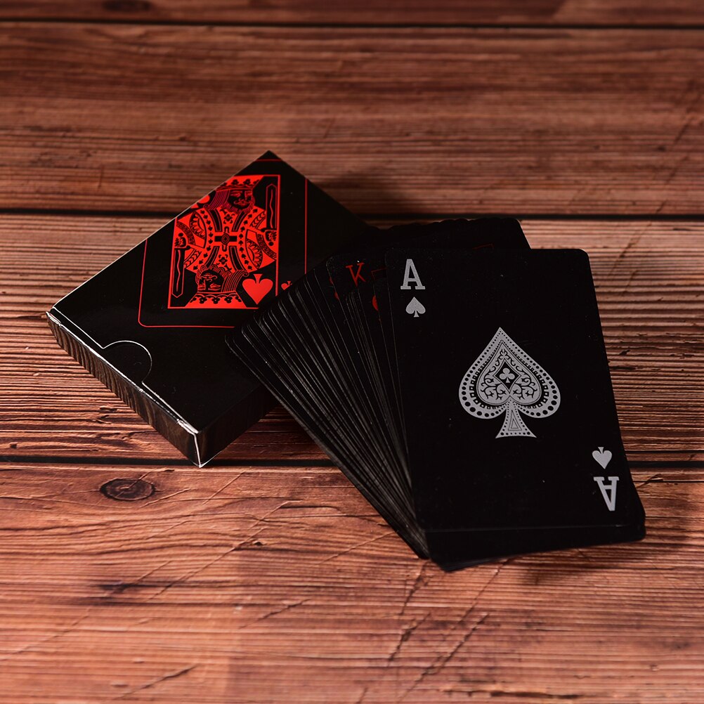 Vandtæt plastkasse poker sort spillekort familie spil