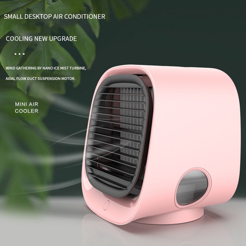 M201 Mini Thermantidote USB Desktop Home Büro Klimaanlage Ventilator Tragbare Luftkühler 5V 1A: Pink