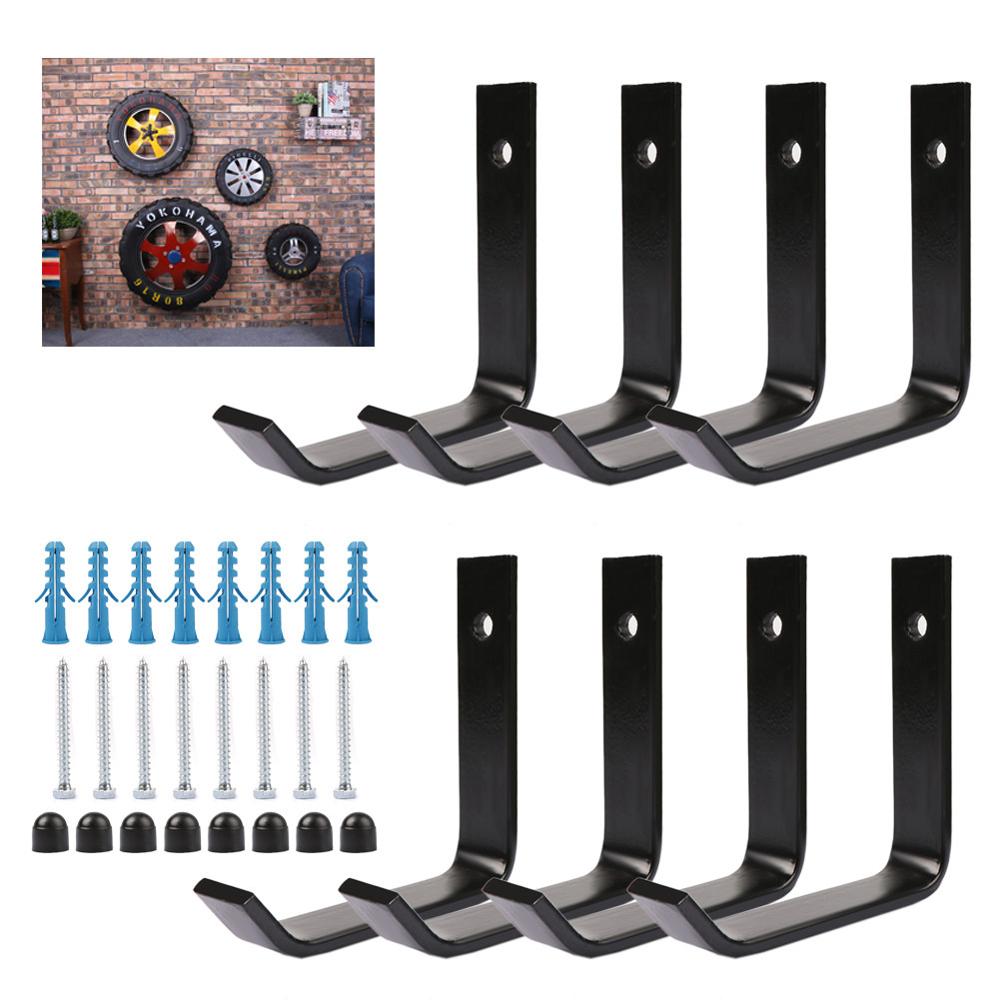 8Pcs Motor Auto Muur Parking Klem Rack Band Holder Mountain Road Fiets Mtb Fiets Opbergrek Fietsen Tire Ondersteuning stand Mount