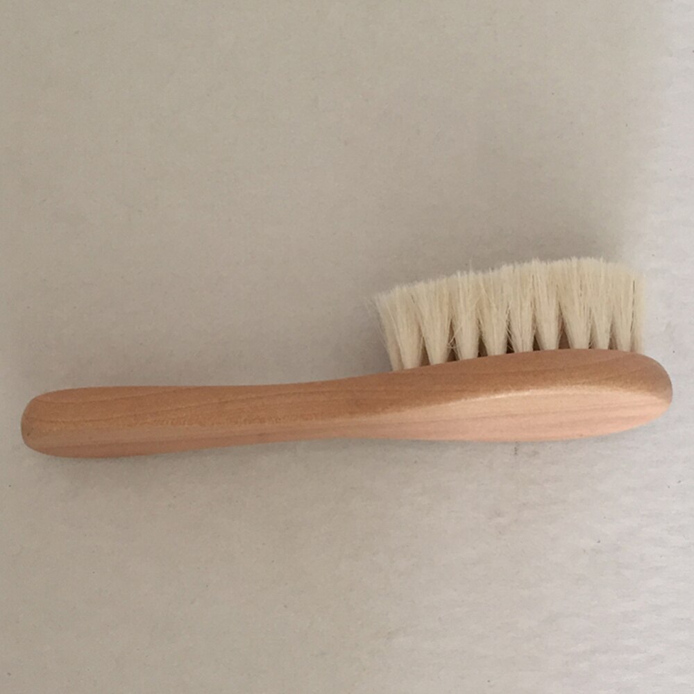 Appena nato Del bambino Naturale di Lana Del bambino Di Legno Spazzola di capelli Pettine Neonato Spazzola di Capelli infantile Testa Massaggiatore Portatile Del bambino Pettine Dei Capelli Spazzola Da Bagno pettine